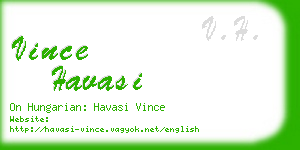 vince havasi business card